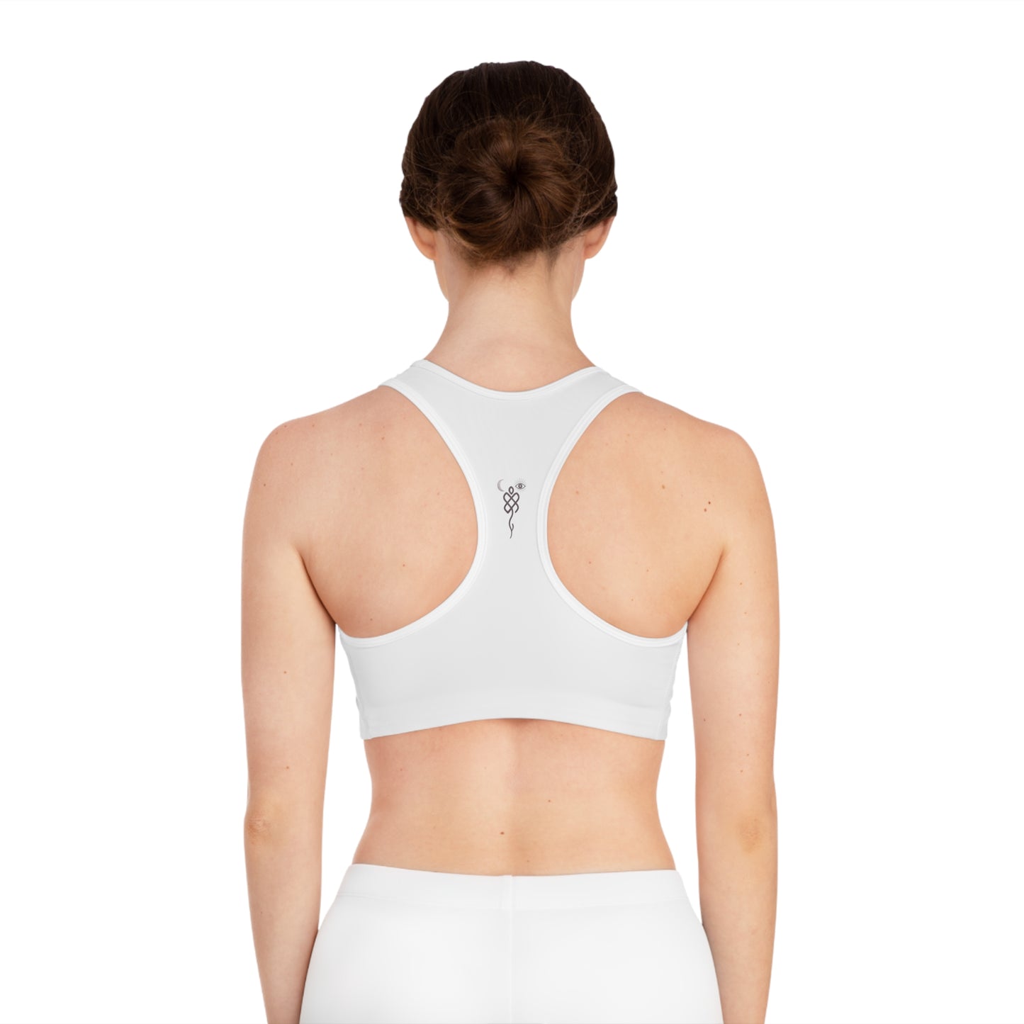 AOP Sports Bra with 'Nigredo' Design for Active Lifestyle
