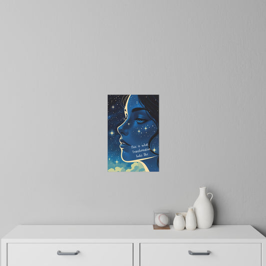 Cosmic Transformation Wall Decal, Inspirational, Galaxy Themed Wall Art