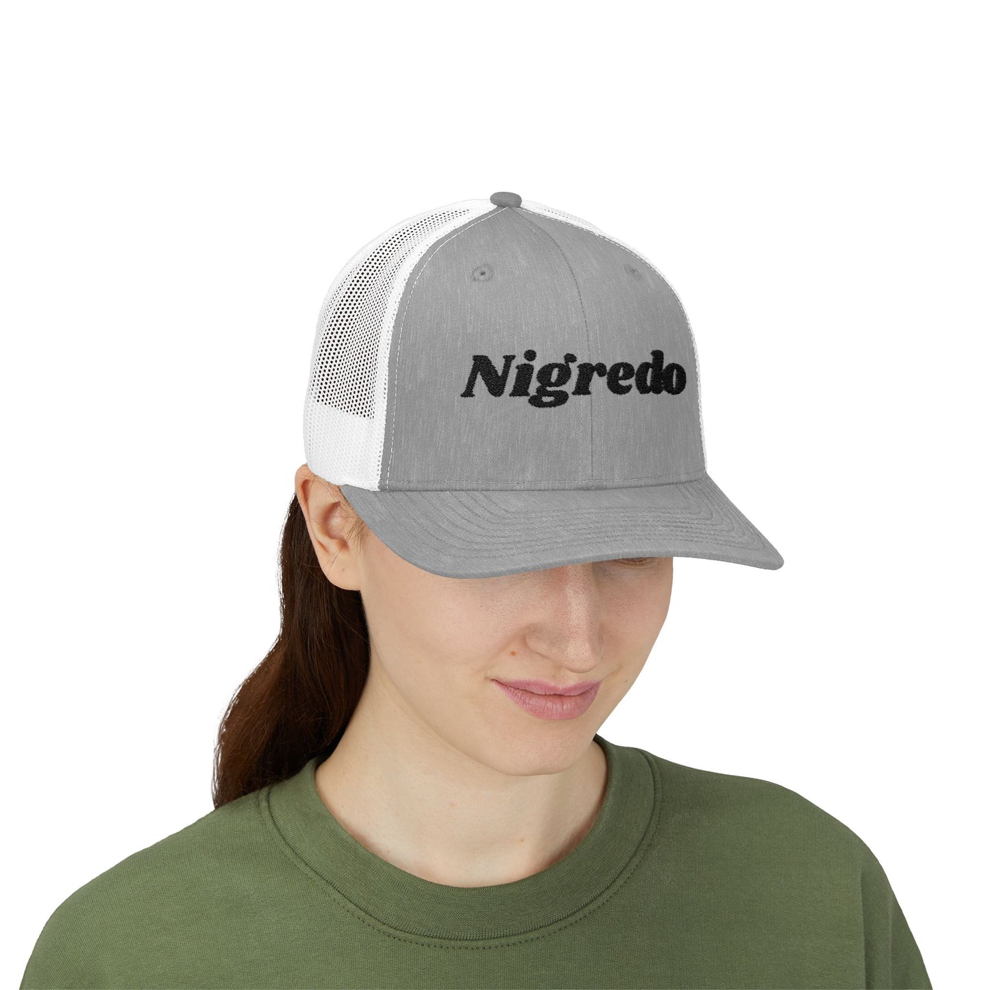 Snapback Trucker Cap with 'Nigredo' Design, Perfect for Casual Outings
