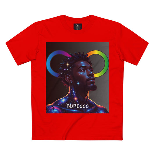 Galaxy Portrait Tee — "PURE666" Cosmic Infinity Graphic T-Shirt