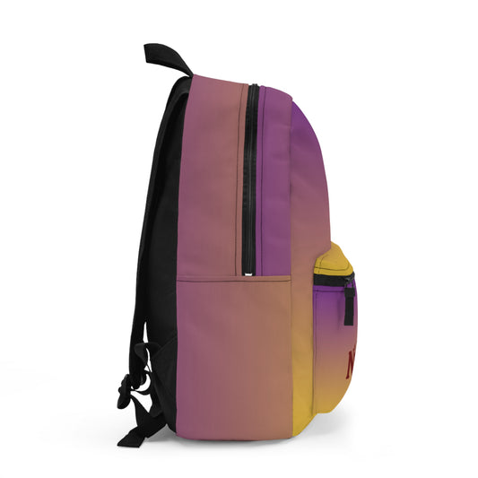 Gradient Backpack with 'Nigredo' Design - Stylish Travel Bag, School Backpack