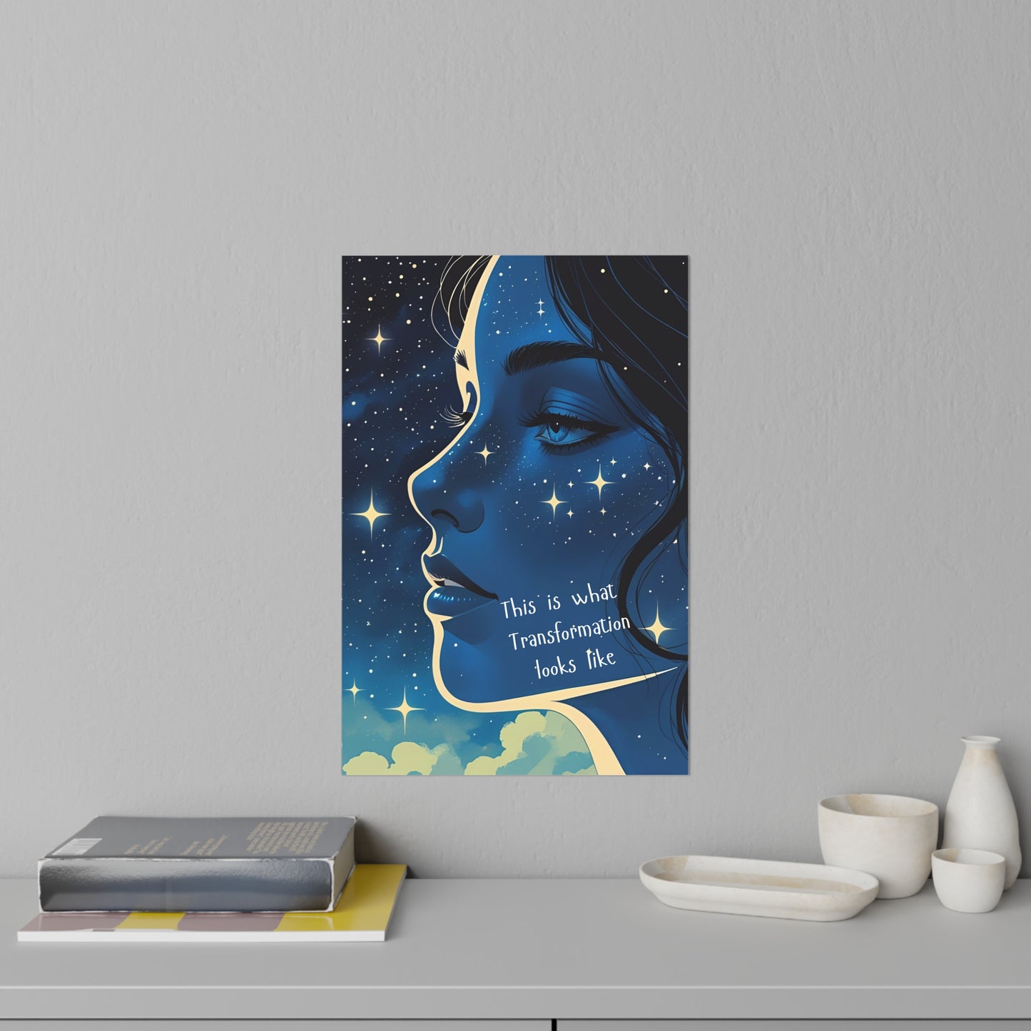 Cosmic Transformation Wall Decal, Inspirational, Galaxy Themed Wall Art