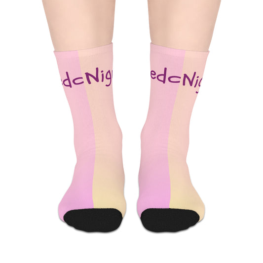 Whimsical Mid-Length Socks | Cozy Footwear- Pastel Socks