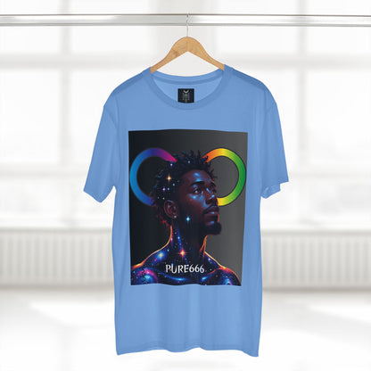Galaxy Portrait Tee — "PURE666" Cosmic Infinity Graphic T-Shirt