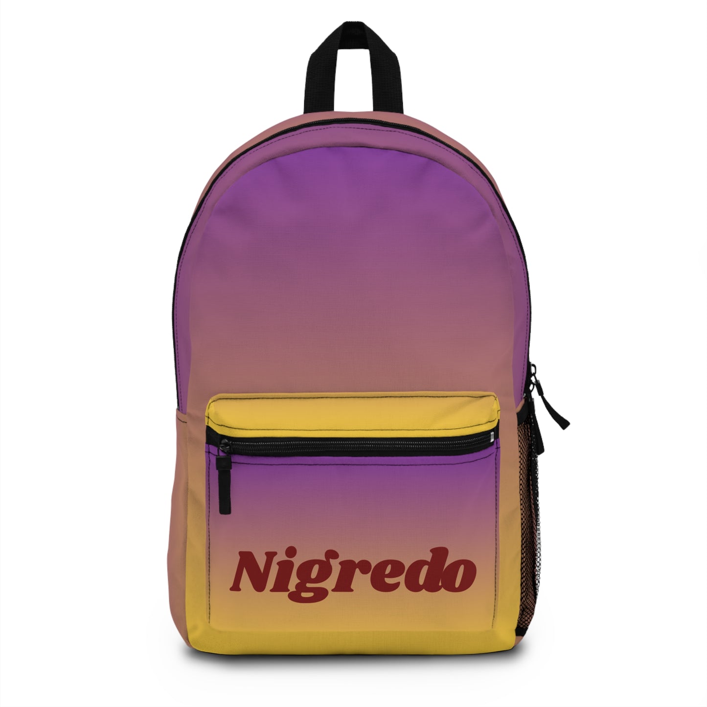 Gradient Backpack with 'Nigredo' Design - Stylish Travel Bag, School Backpack