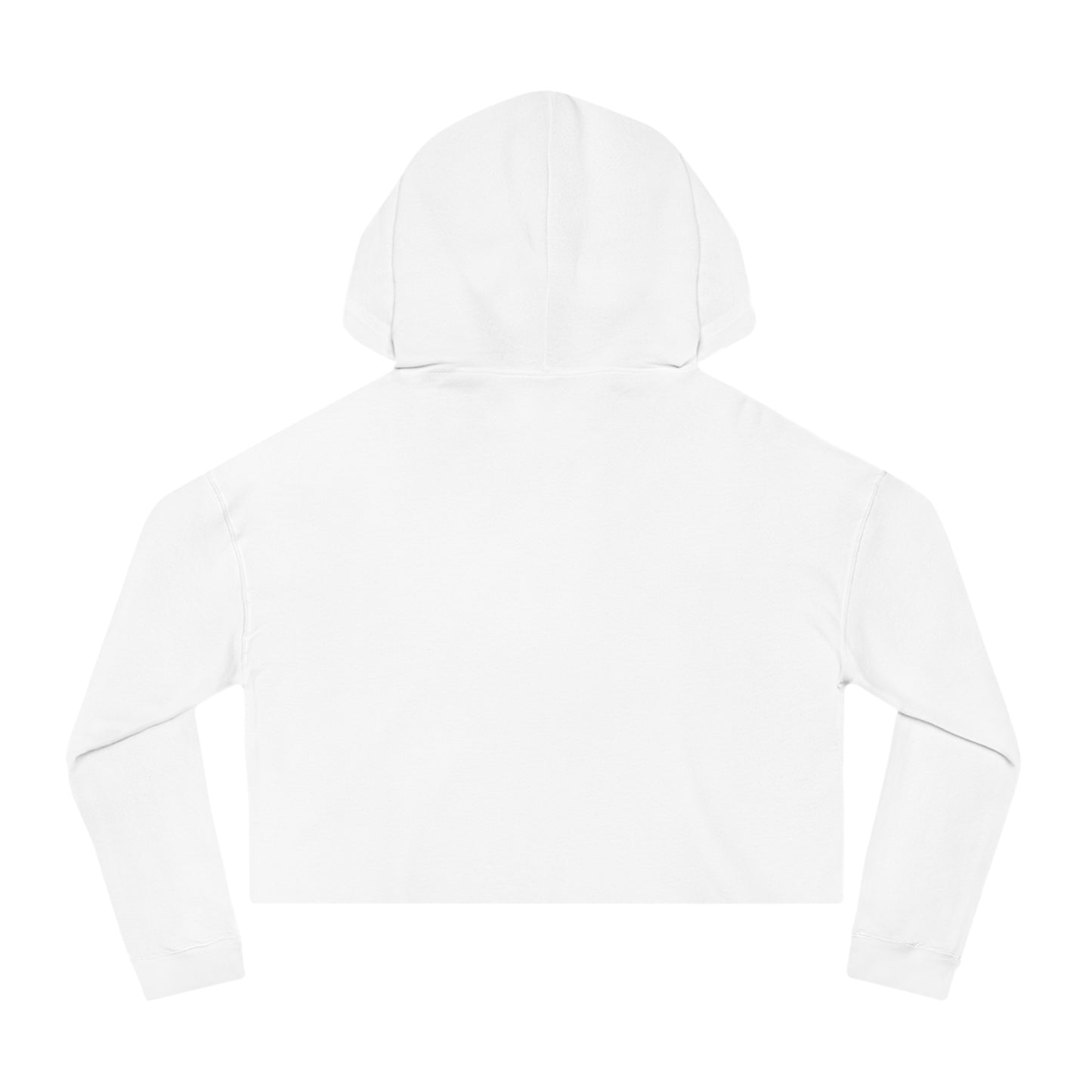 Women’s Cropped Hooded Sweatshirt with 'NIGREDO' Design, Trendy- Casual