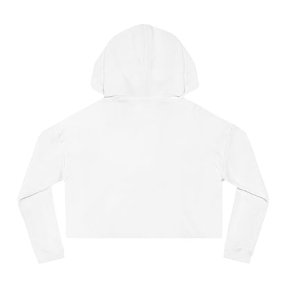 Women’s Cropped Hooded Sweatshirt with 'NIGREDO' Design, Trendy- Casual