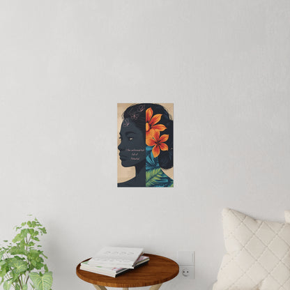 Empowering Wall Decal – Inspirational Home Decor, Motivational Art, Flower Girl Design