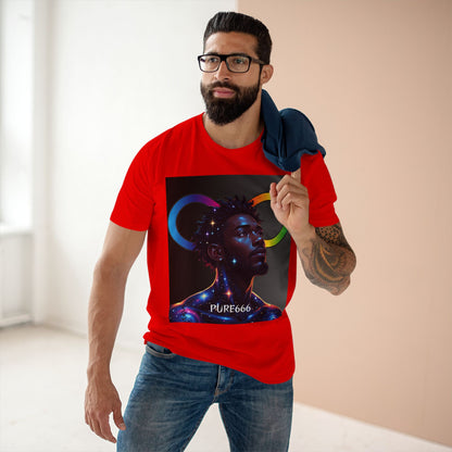 Galaxy Portrait Tee — "PURE666" Cosmic Infinity Graphic T-Shirt