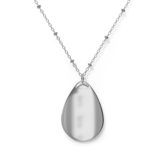 Elegant Oval Necklace with Gradient Design