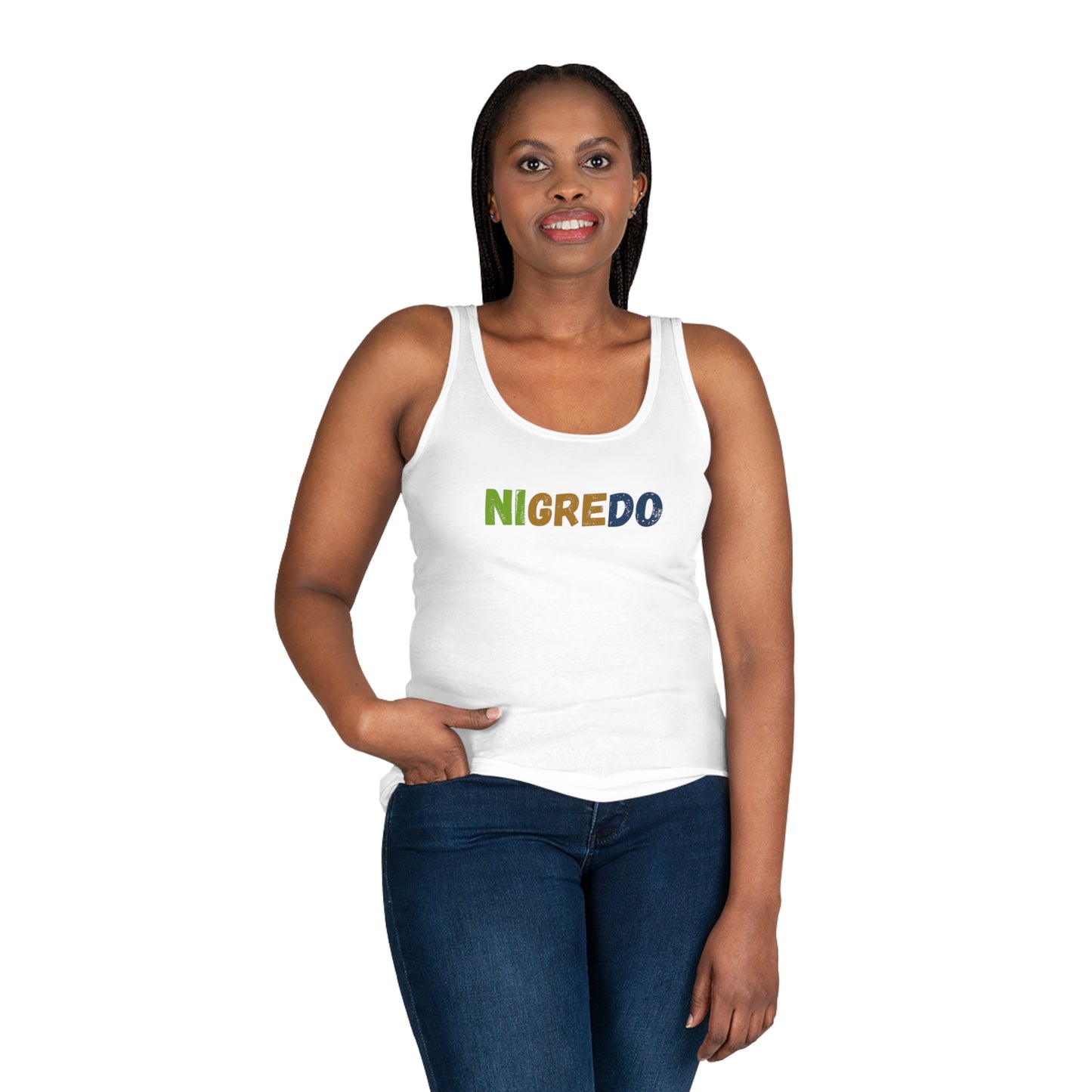 Women's Tank Top with 'Nigredo' Design