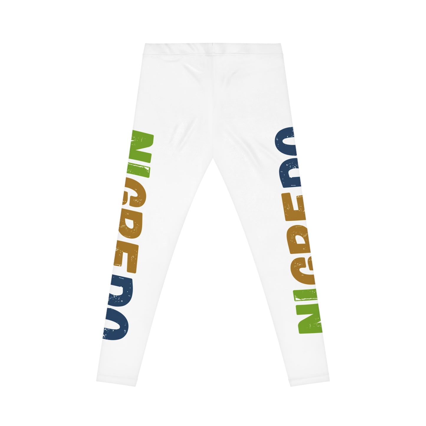 Colorful Women's Casual Leggings with Artistic Text, Stylish Leggings for Yoga, Fitness, Lounge, Activewear, Gift for Her