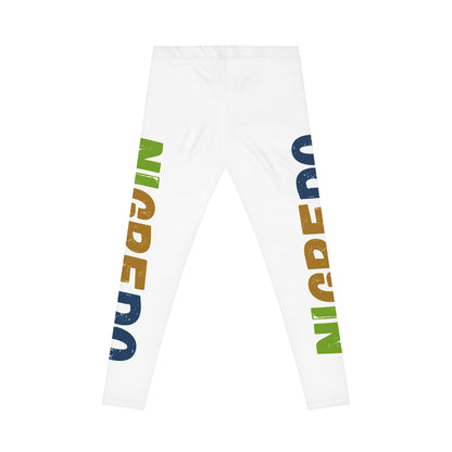 Colorful Women's Casual Leggings with Artistic Text, Stylish Leggings for Yoga, Fitness, Lounge, Activewear, Gift for Her