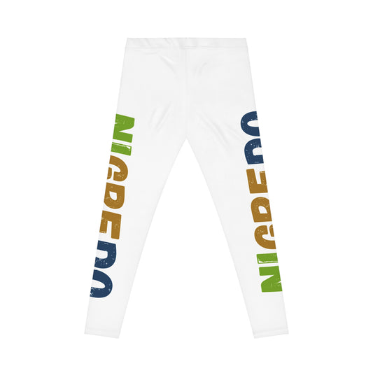Colorful Women's Casual Leggings with Artistic Text, Stylish Leggings for Yoga, Fitness, Lounge, Activewear, Gift for Her