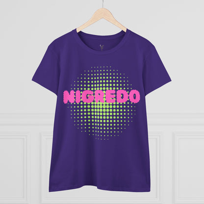 Women's Midweight Cotton Tee with 'Nigredo' Graphic, Casual Shirts
