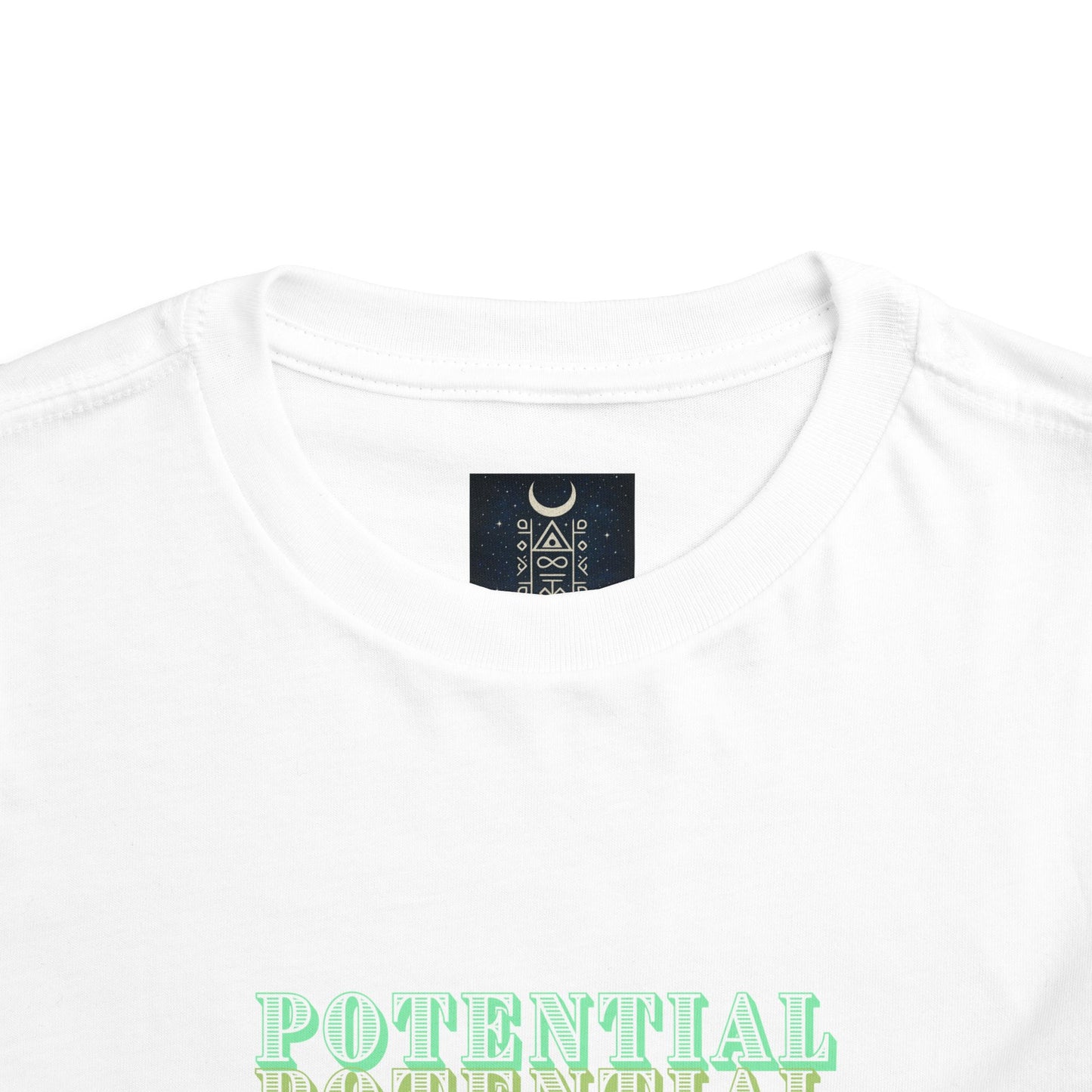 Colorful Toddler Tee - "Potential" Short Sleeve Shirt, Summer/School fun