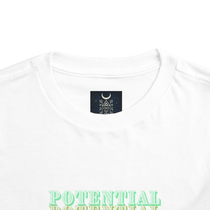 Colorful Toddler Tee - "Potential" Short Sleeve Shirt, Summer/School fun