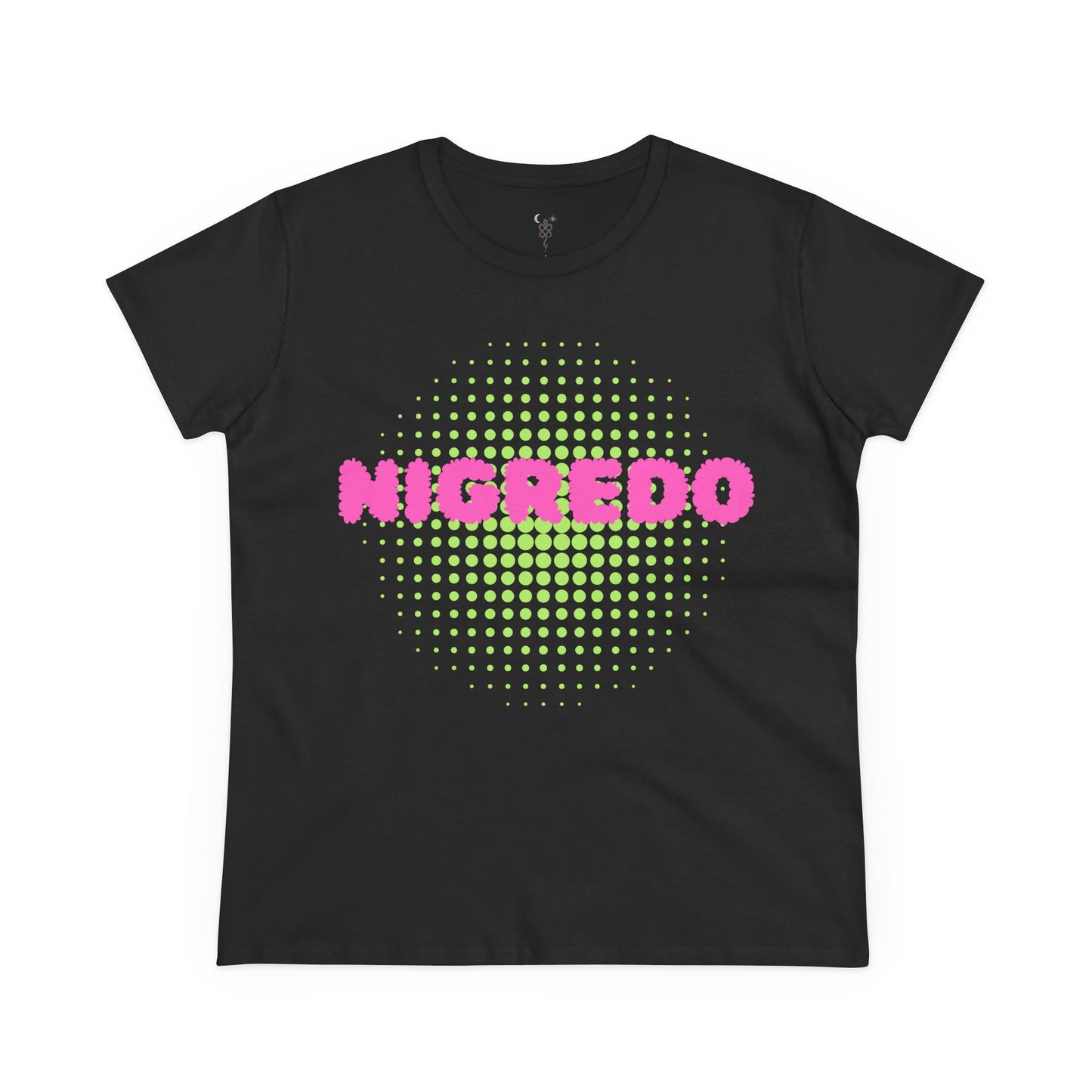 Women's Midweight Cotton Tee with 'Nigredo' Graphic, Casual Shirts