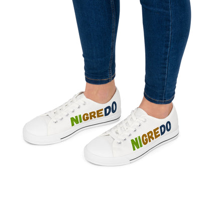 Women's Low Top Sneakers with 'NIGREDO' Design