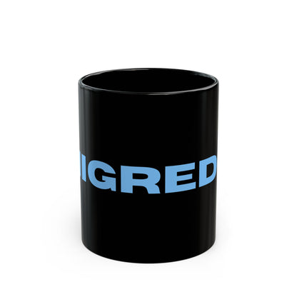 Bold Black Mug, Unique Coffee Cup for Inspiration, Home Office Decor