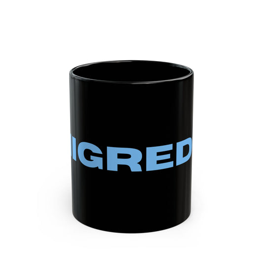 Bold Black Mug, Unique Coffee Cup for Inspiration, Home Office Decor