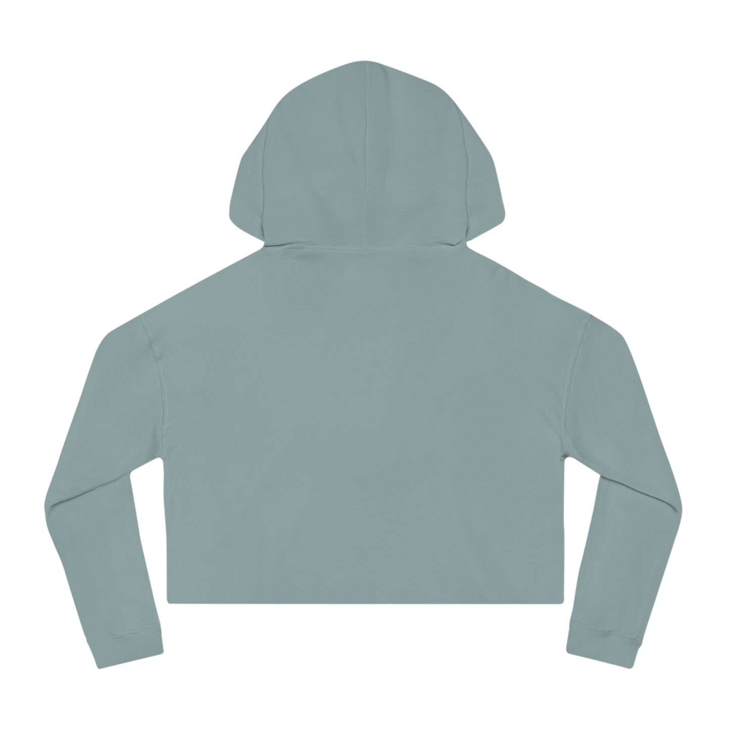 Women’s Cropped Hooded Sweatshirt with 'NIGREDO' Design, Trendy- Casual