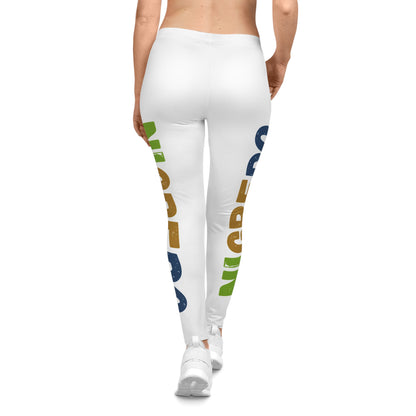 Colorful Women's Casual Leggings with Artistic Text, Stylish Leggings for Yoga, Fitness, Lounge, Activewear, Gift for Her