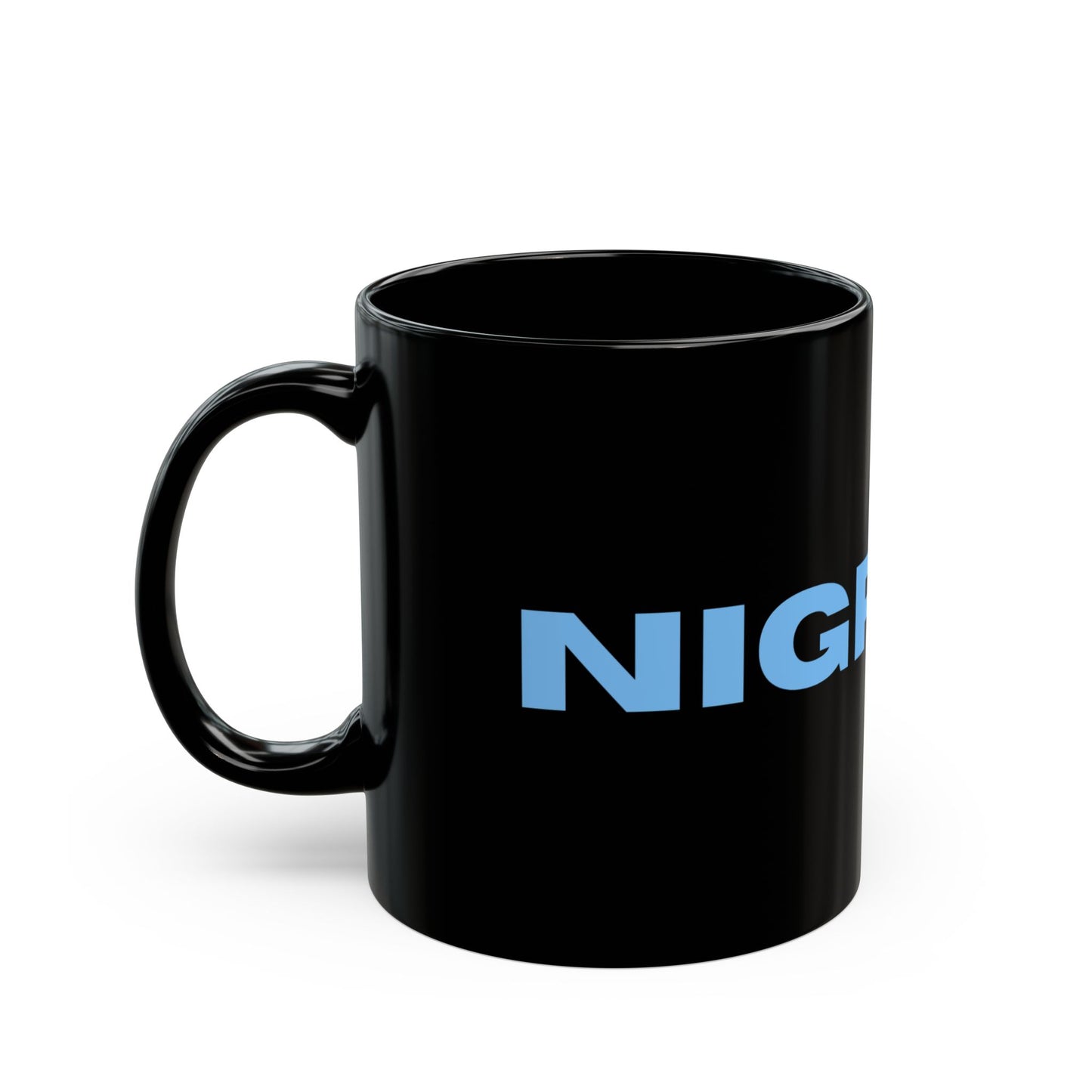 Bold Black Mug, Unique Coffee Cup for Inspiration, Home Office Decor