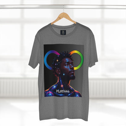Galaxy Portrait Tee — "PURE666" Cosmic Infinity Graphic T-Shirt