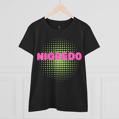 Women's Midweight Cotton Tee with 'Nigredo' Graphic, Casual Shirts