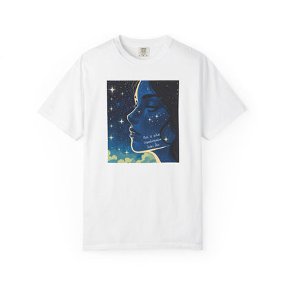 Cosmic Dreamer Unisex T-Shirt, Starry Night Tee, Inspirational Apparel