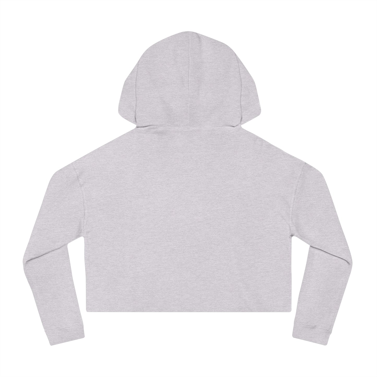 Women’s Cropped Hooded Sweatshirt with 'NIGREDO' Design, Trendy- Casual