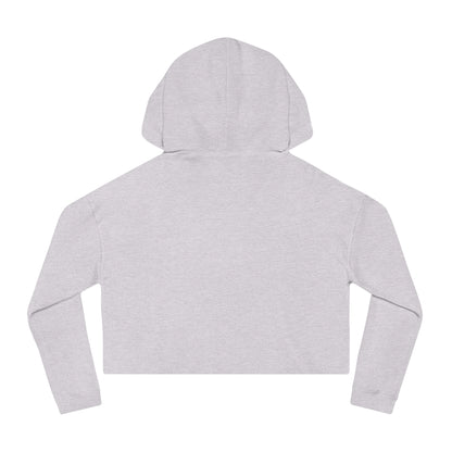 Women’s Cropped Hooded Sweatshirt with 'NIGREDO' Design, Trendy- Casual