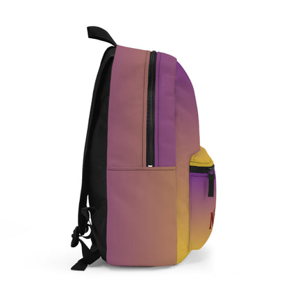 Gradient Backpack with 'Nigredo' Design - Stylish Travel Bag, School Backpack