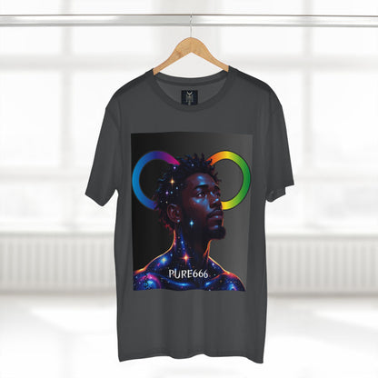 Galaxy Portrait Tee — "PURE666" Cosmic Infinity Graphic T-Shirt