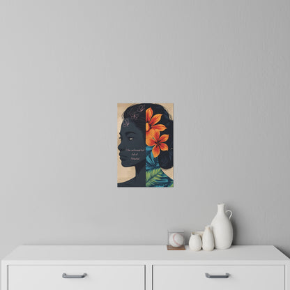 Empowering Wall Decal – Inspirational Home Decor, Motivational Art, Flower Girl Design