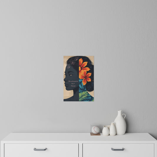Empowering Wall Decal – Inspirational Home Decor, Motivational Art, Flower Girl Design