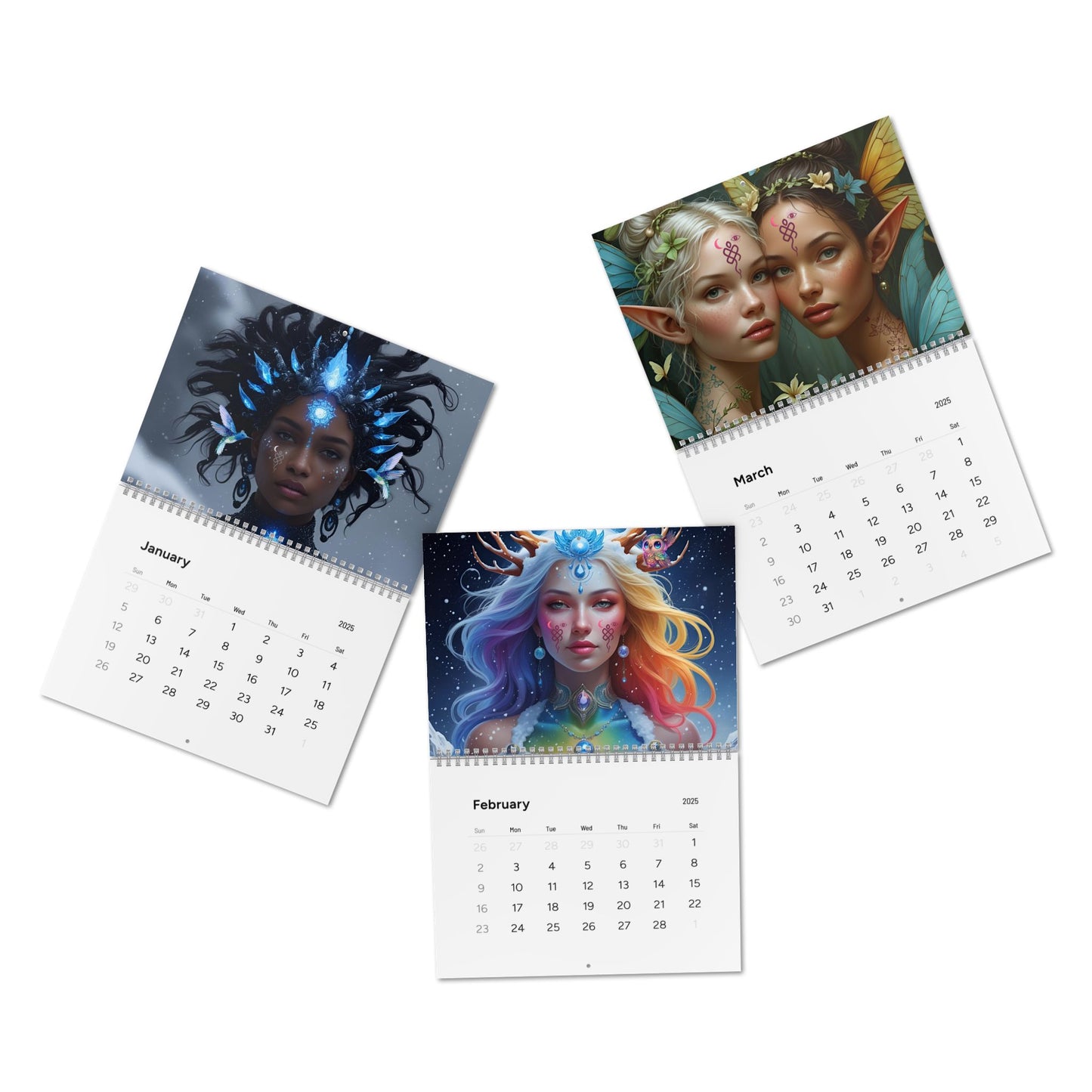Mystical Artistic 2025 Wall Calendar