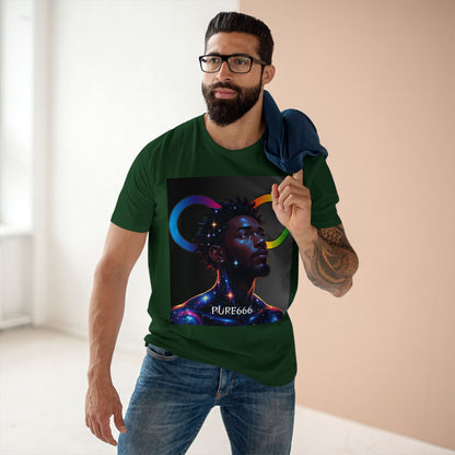 Galaxy Portrait Tee — "PURE666" Cosmic Infinity Graphic T-Shirt