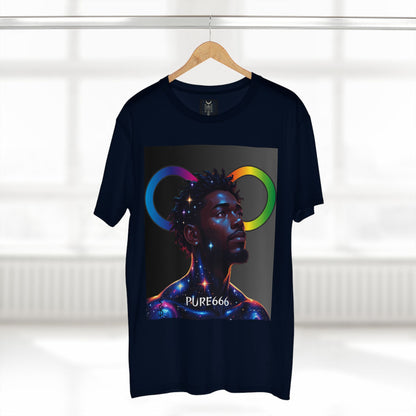 Galaxy Portrait Tee — "PURE666" Cosmic Infinity Graphic T-Shirt