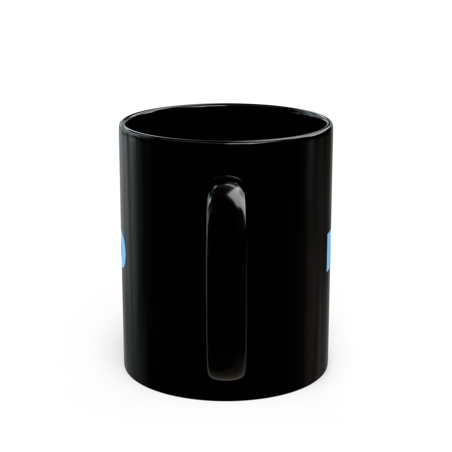 Bold Black Mug, Unique Coffee Cup for Inspiration, Home Office Decor