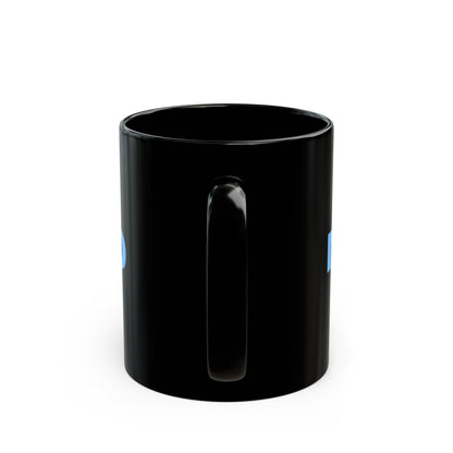 Bold Black Mug, Unique Coffee Cup for Inspiration, Home Office Decor