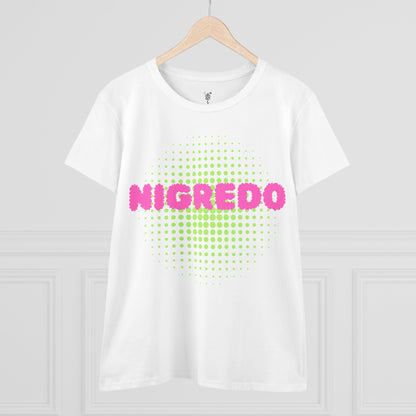 Women's Midweight Cotton Tee with 'Nigredo' Graphic, Casual Shirts