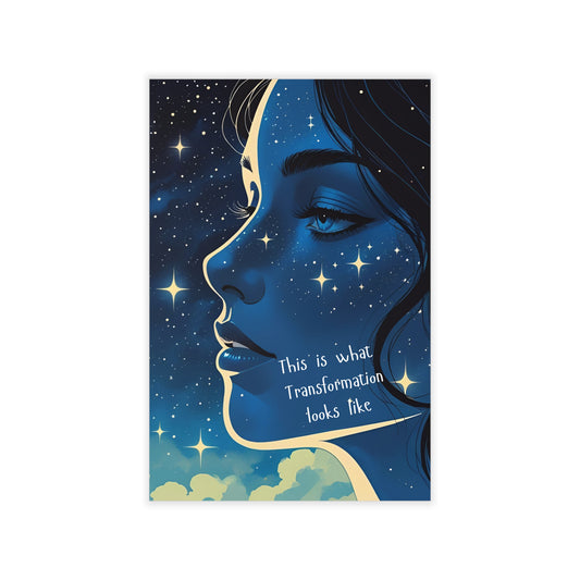 Cosmic Transformation Wall Decal, Inspirational, Galaxy Themed Wall Art