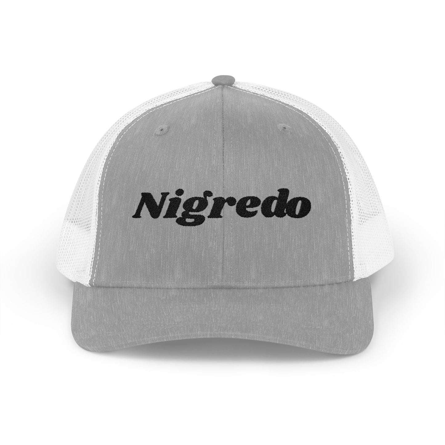 Snapback Trucker Cap with 'Nigredo' Design, Perfect for Casual Outings