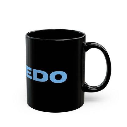 Bold Black Mug, Unique Coffee Cup for Inspiration, Home Office Decor