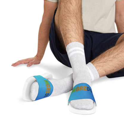 Colorful Men's Removable-Strap Sandals, Casual Slides