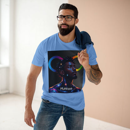 Galaxy Portrait Tee — "PURE666" Cosmic Infinity Graphic T-Shirt