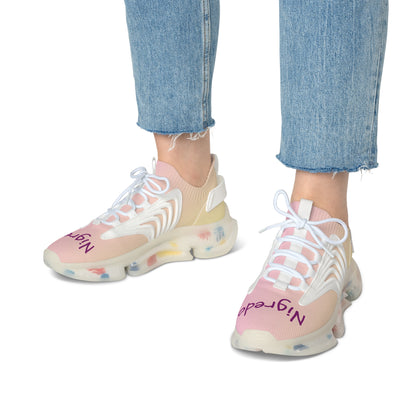 Chic Women's Mesh Sneakers, Trendy Athletic Footwear