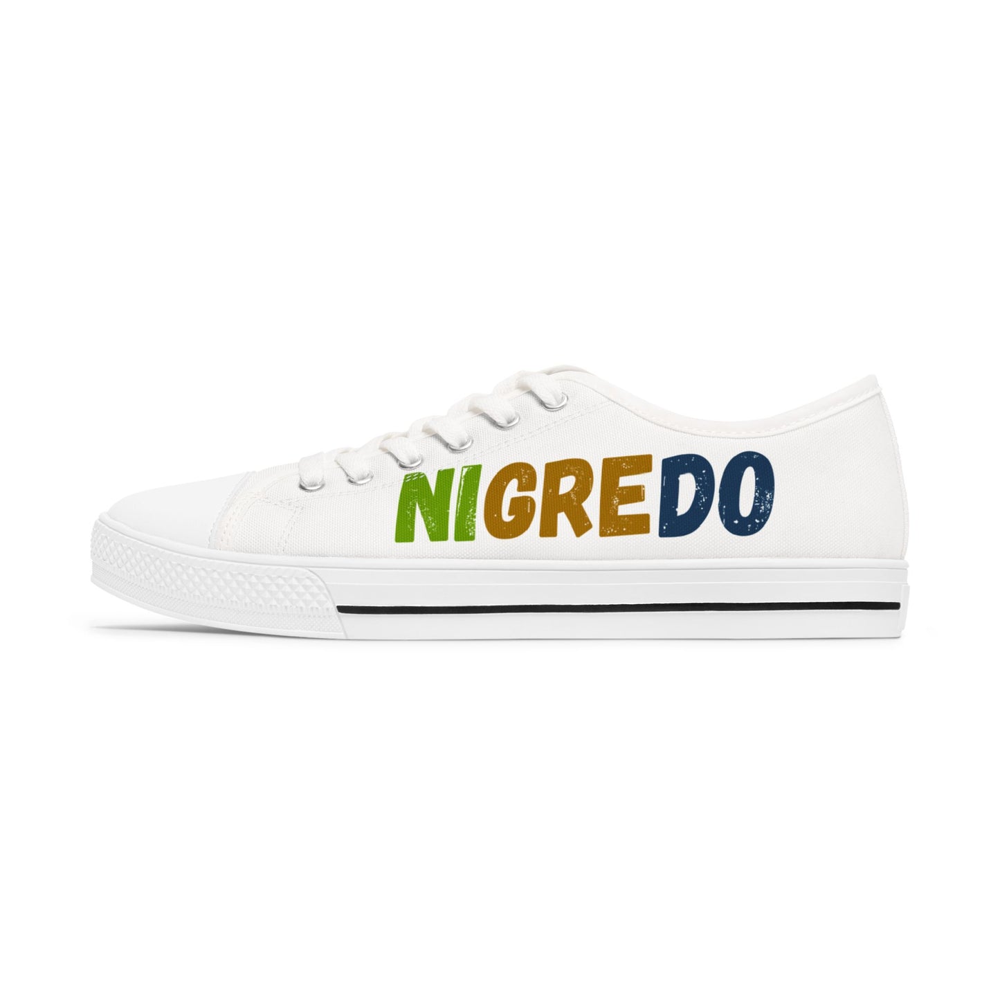 Women's Low Top Sneakers with 'NIGREDO' Design